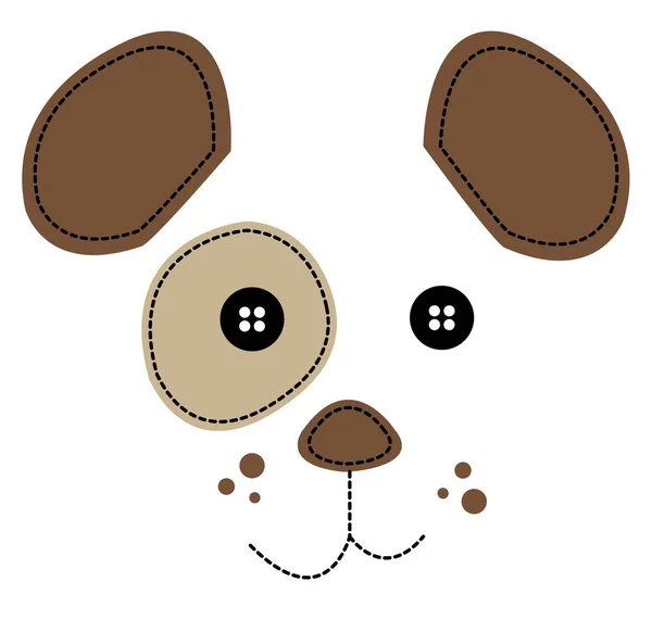 Roztomilý kreslený pes tvář — Stockový vektor