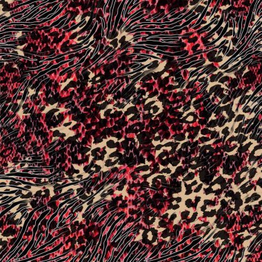 Soyut yinelenen hayvan desen. leopar ve zebra