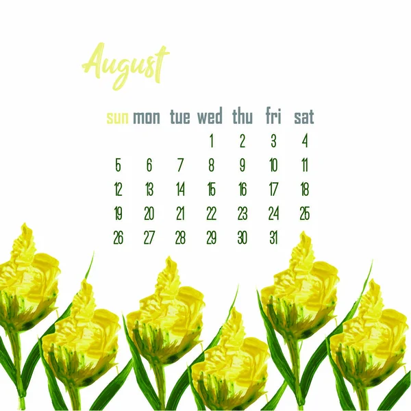 August  2018. Desk Calendar for 2018 Year. — Stock Photo, Image