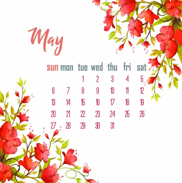 may 2018. Desk Calendar for 2018 Year.