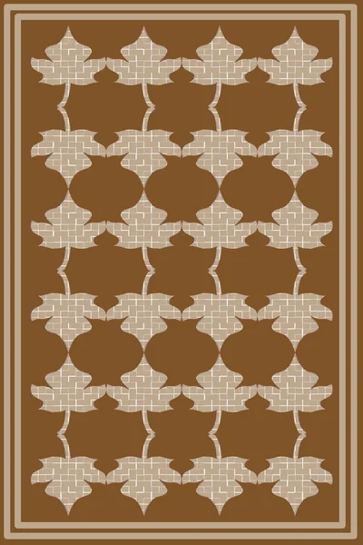 Beyaz arka plan üzerinde dikdörtgen halı yatıyor