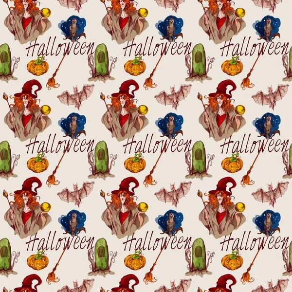 Cadılar Bayramı için şablon. Kabak, hayalet, yarasa, şeker ve diğer ITE