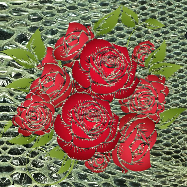 Güzel desen renkli el ile yükseldi