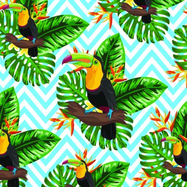 Çiçek desenli tropikal arka plan. egzotik bitkiler çift PA