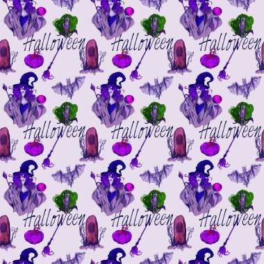 Yinelenen desen Cadılar Bayramı desen 