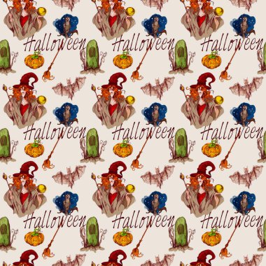 Yinelenen desen Cadılar Bayramı desen 