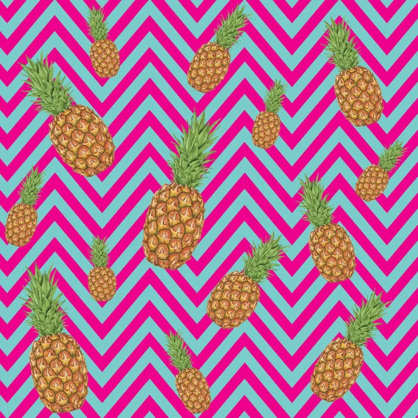 Geometrik bir arka plan üzerinde ananas şekli.