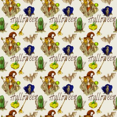 Yinelenen desen Cadılar Bayramı desen 