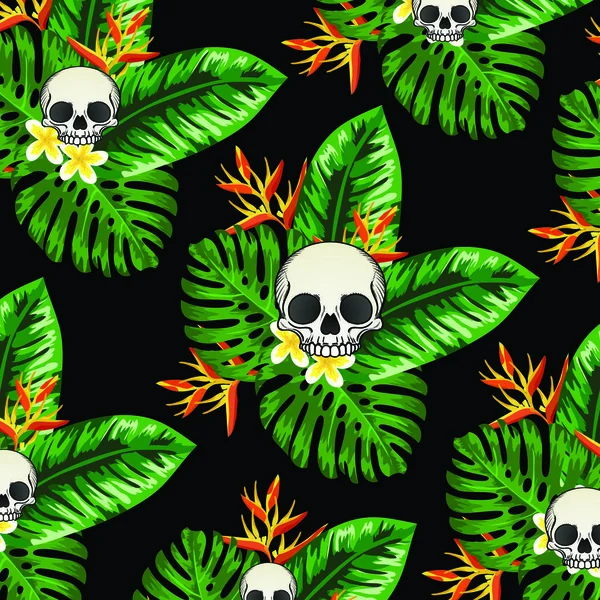 Kafatası yaprak desen arka plan yazdırma