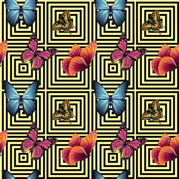 kelebek, siyah ve beyaz geometrik arka plan