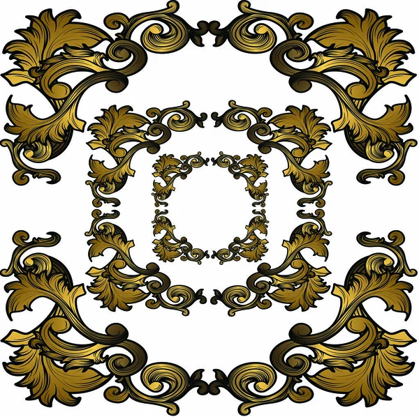 Vintage baroque ornament retro pattern antique style — Stock Photo, Image