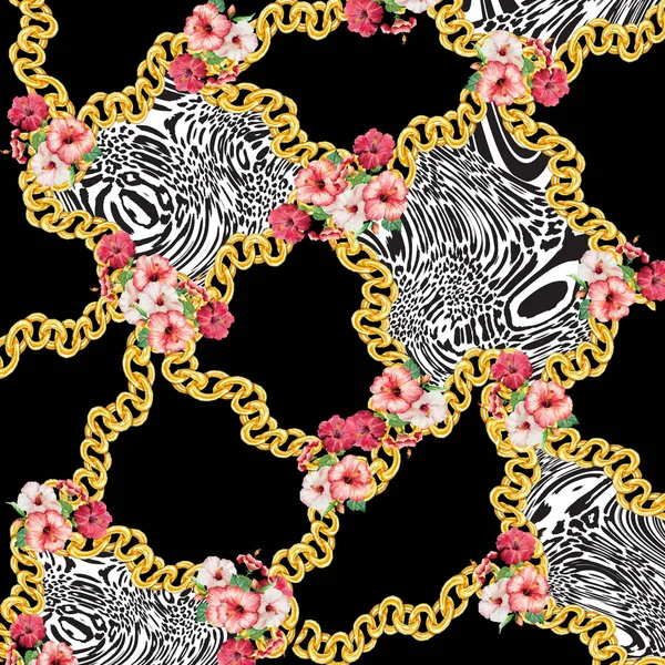 zincir ve leopar desen