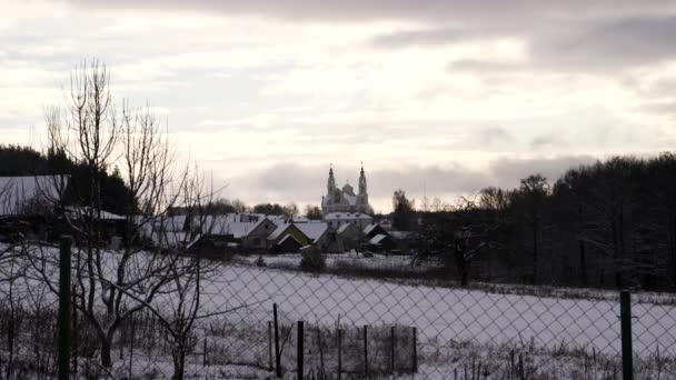 冬の教会 — ストック動画