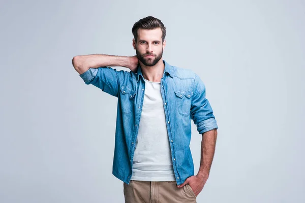 Can You Stand Look Handsome Young Man Looking Camera While — Stock Photo, Image