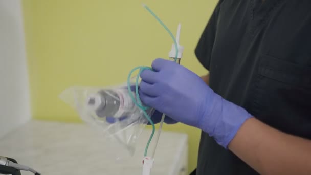 Conjunto cirúrgico para implante de dentes. Clínica Estomatológica — Vídeo de Stock