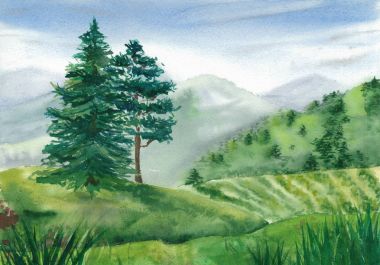 Paysage çam ve Ladin ile