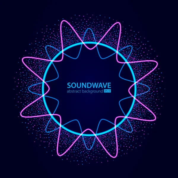 Soundwave Vector abstrakcyjne tło. Muzyka fal radiowych. Znak audio cyfrowy rekord, wibracje, puls i muzyka SOUNDTRACK. — Wektor stockowy
