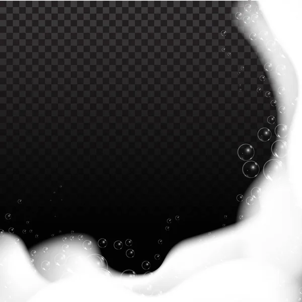 Мильна бульбашка з відображенням веселки на прозорому фоні. Набір піни, чудовий дизайн для будь-яких цілей . — стоковий вектор
