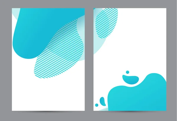 Amoeba design funky para produtos de impressão. Banner estilo dinâmico definido com elementos de gradiente ameba funky. Criativa para cartaz, web, desembarque, página, capa, anúncio, saudação, cartão, mídia social, promoção . — Vetor de Stock