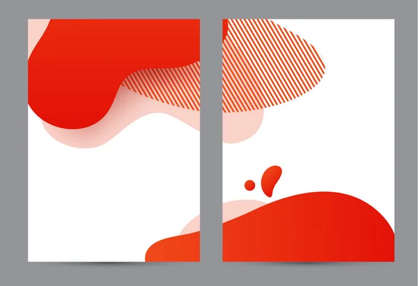 Amoeba design funky para produtos de impressão. Banner estilo dinâmico definido com elementos de gradiente ameba funky. Criativa para cartaz, web, desembarque, página, capa, anúncio, saudação, cartão, mídia social, promoção . — Vetor de Stock