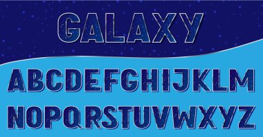 Galaksi alfabesi gibi. Galaksi sp ile Metal alfabe yazı tipi