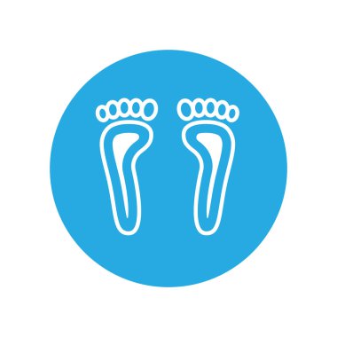 Ayak, çizgi simgesi. Modern bilgi logosu ve pictogram.