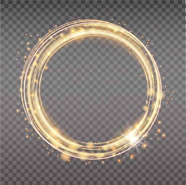 Bright halo. Abstract glowing circles. Light optical effect halo on transparent background. Vector illustration, eps10 — Stock Vector