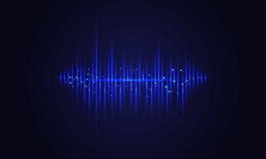 Soundwave vektör soyut arka plan. Müzik radyo dalgası. Ses dijital kayıt, titreşim, nabız ve müzik soundtrack Işareti.