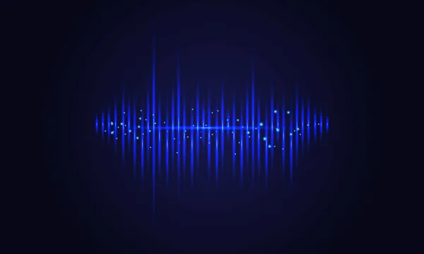 Soundwave Vector abstrakten Hintergrund. Musik-Radio-Welle. Anzeichen für digitale Audio-Schallplatte, Vibration, Puls und Musik-Soundtrack. — Stockvektor