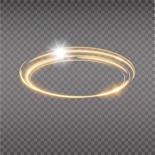 Heldere aureool. Abstract gloeiende cirkels. Licht optisch effect halo op transparante achtergrond. Vectorillustratie, eps10 — Stockvector