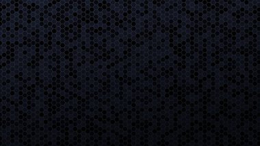 Siyah bal peteği fayansları. Altıgen geometri kalıbı. Modern kapak, reklam afişi ve web için bal peteğinin en az siyah arkaplanı.