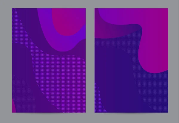 Fond Fluide Violet Design Composition Des Formes Gradient Liquide Affiches — Image vectorielle