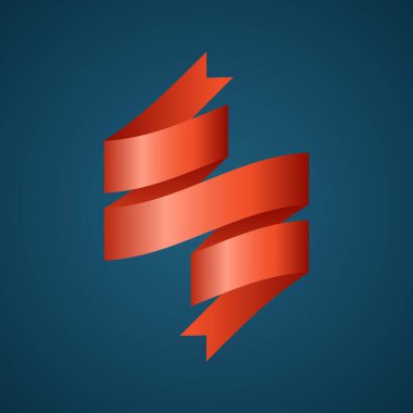 Başlık için renkli kurdele, promosyon ürünlerinin tasarımı, başlığı veya tanıtım bilgilerini vurgulamak için kullanın. Sancak, ağ ya da yazdırma kurdelesi, vektör illüstrasyonu