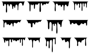 Siyah eritme damlaları ya da sıvı sos damlaları. Siyah sıvı ya da erimiş çikolata damlaları, güncel boya.