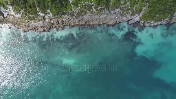 Air Panorama Havsutsikt Från Stranden — Stockvideo