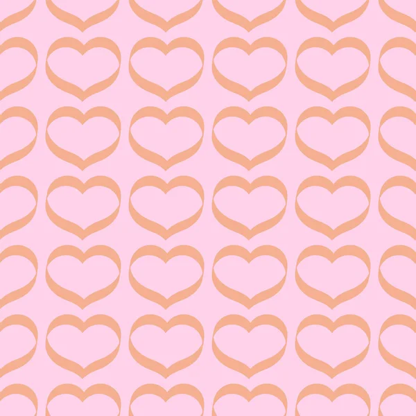 Pattern with hearts on a pink background — Stock Vector