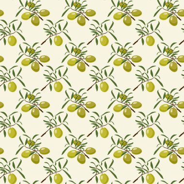 Zeytin ve zeytin yağı ile vektör desen