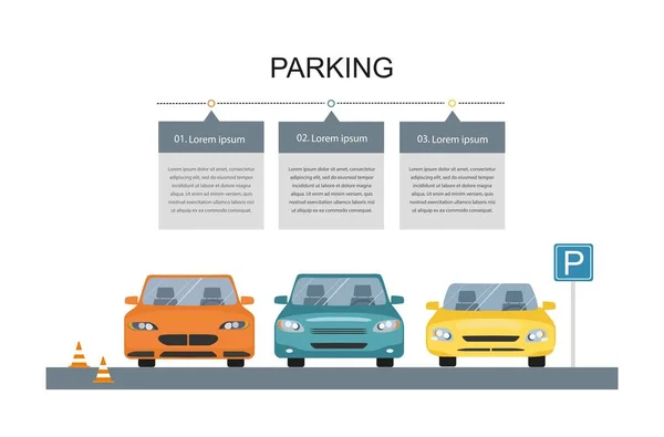 Projeto de estacionamento. Ícone do parque . —  Vetores de Stock