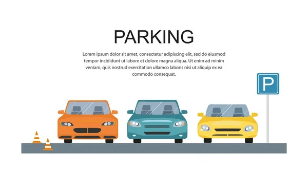 Conception de parking. icône du parc . — Image vectorielle