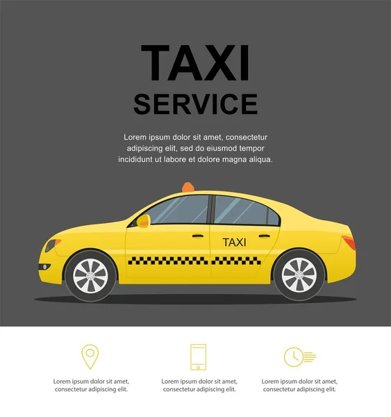 Concept de service de taxi . — Image vectorielle