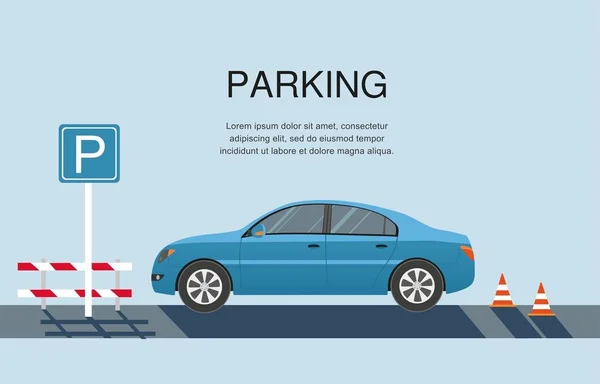 Projeto de estacionamento. Ícone do parque —  Vetores de Stock