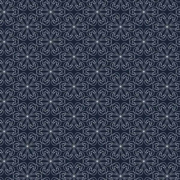 Patrón de contorno geométrico sobre fondo azul. Fondo abstracto orgánico dibujado a mano . — Vector de stock