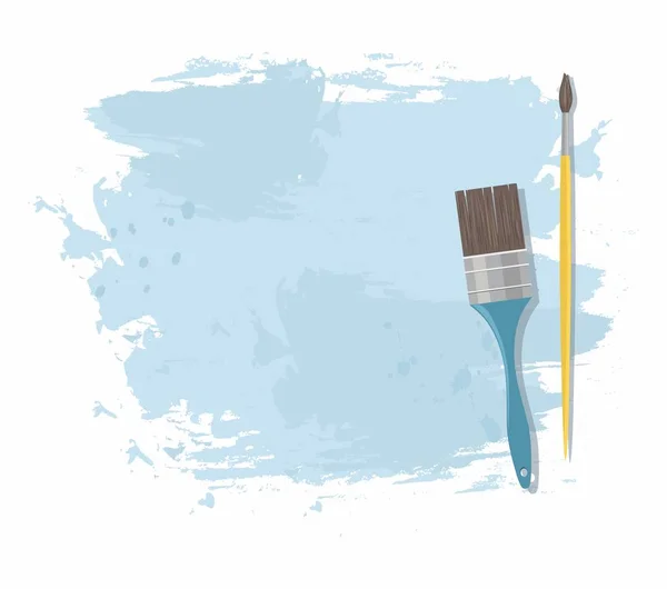 Pincel Pintura Vectorial Mancha Azul Sobre Fondo Blanco — Vector de stock