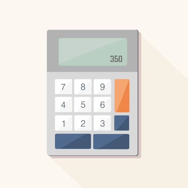 Calculator Flat Icon Long Shadow — Stock Vector