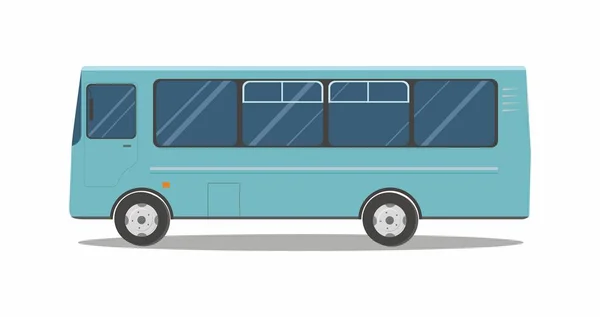 Aqua Blue Λεωφορείο Που Απομονώνονται Λευκό Φόντο — Διανυσματικό Αρχείο