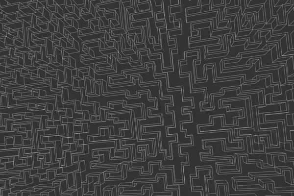 Siyah geometrik teknoloji arka planı. Bakış açısı