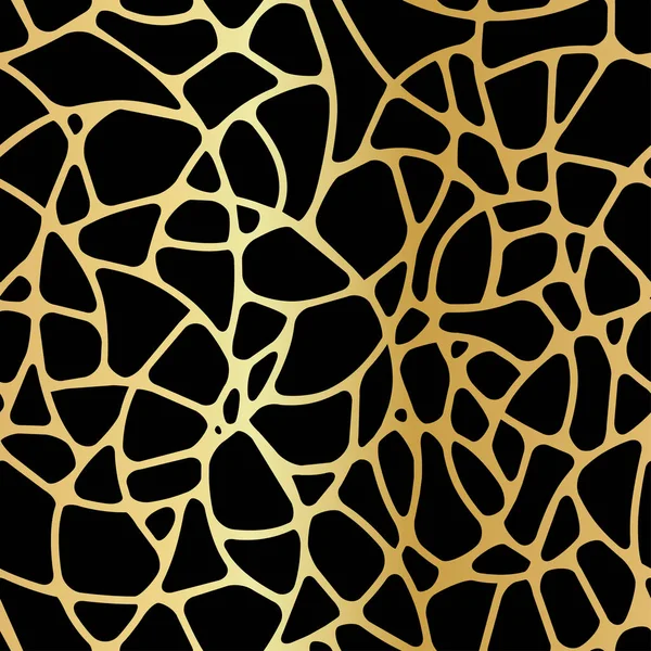 Kusursuz desenli, soyut altın süslemeli. Vektör illüstrasyonu
