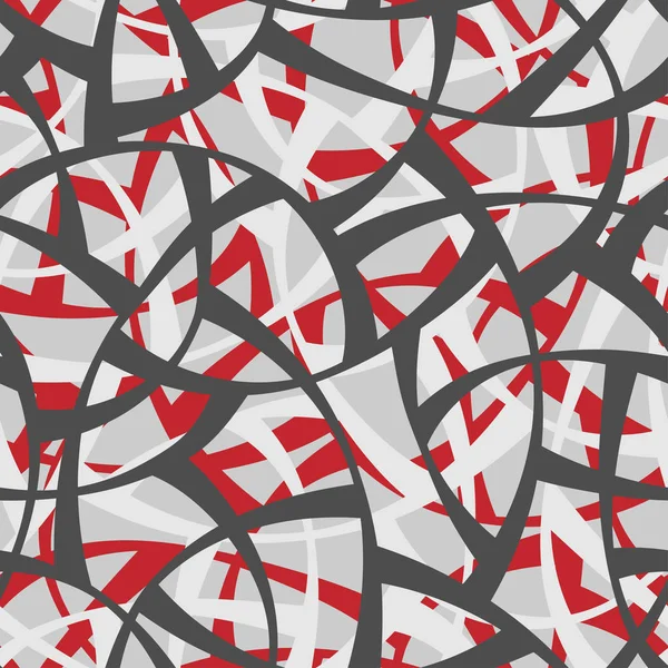 Vecteur Modèle sans couture rouge, noir et blanc. Résumé Conception de fond géométrique — Image vectorielle