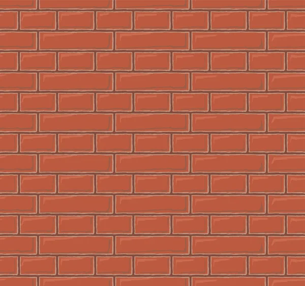 Oranje naadloos patroon van bakstenen muur. — Stockvector