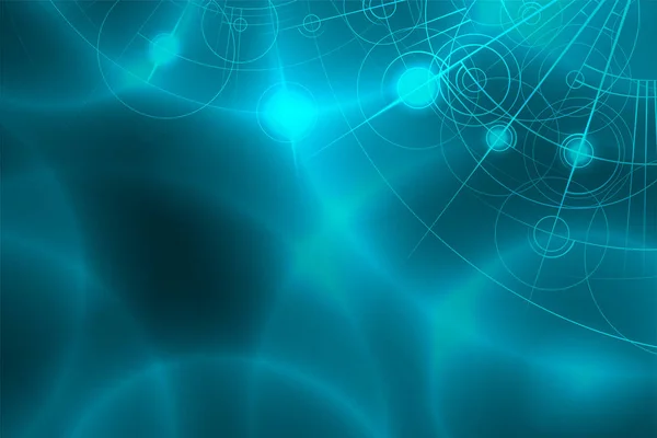 Soyut teknoloji arka planı. Mavi parıldayan şekiller